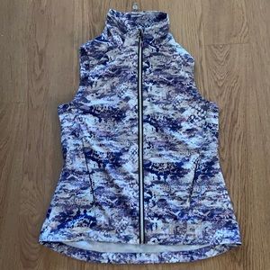 Sunice purple and white full zip vest
